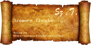 Szemere Tivadar névjegykártya
